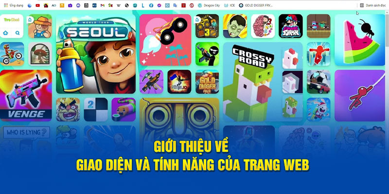 Giao diện nổi bật của gamevui.store